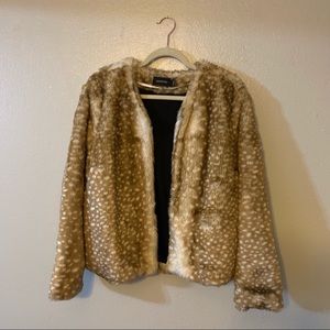 MINK PINK Deer Faux fur coat